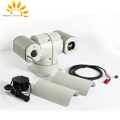 Double caméra de formation d'images thermiques du capteur PTZ, caméra de sécurité de chemin de fer