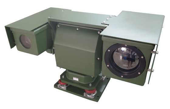 Caméra de formation d'images thermiques du Double-capteur PTZ, caméra militaire de support de véhicule de catégorie