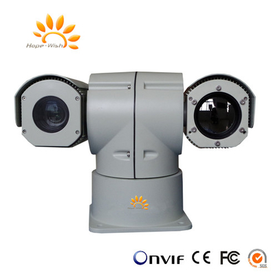 Caméras de sécurité infrarouges de support de véhicule, double imageur thermique de long terme du capteur PTZ