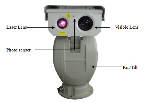 Capteur infrarouge de la caméra CMOS de télévision en circuit fermé de la caméra PTZ de laser de long terme de vision nocturne de bourdonnement