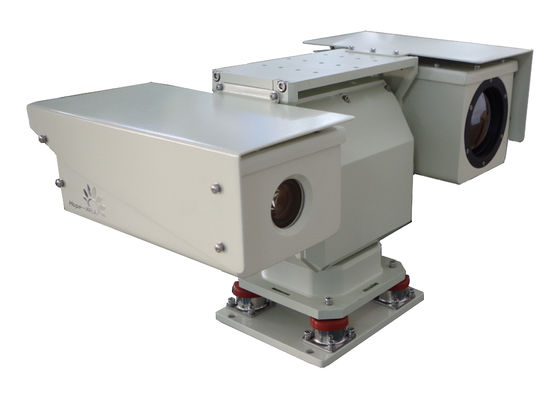Caméra de formation d'images thermiques du Double-capteur PTZ, caméra militaire de support de véhicule de catégorie