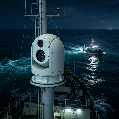 Caméra thermique multi-capteurs longue distance de système de surveillance thermique de taille de pixel de 12 μm pour la sécurité du périmètre