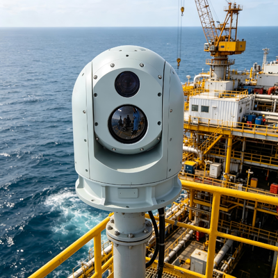 Système de surveillance thermique à résolution 640*512 doté d'une caméra thermique multi-capteurs à longue distance IP67 pour la dissuasion des oiseaux des aéroports