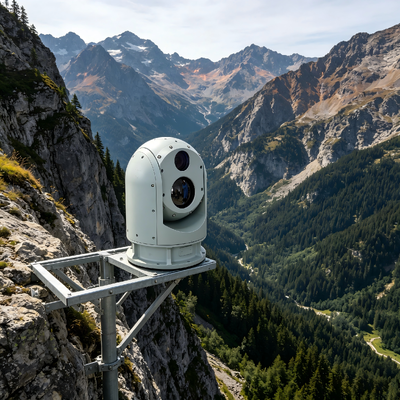 Caméra de sécurité thermique à capteur non refroidi à distance réduite multi-capteurs pour la surveillance et la sécurité du périmètre