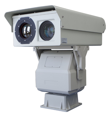 Caméra thermique à double capteur à longue distance, zoom optique, portée thermique, caméra d'imagerie thermique Ptz pour la protection contre les incendies